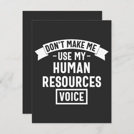 私にhrの声を使わせなおもしろいい サンキューカード (正面/裏面)