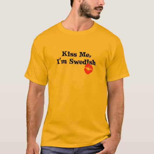 私にI&apos接吻して下さい; mのスウェーデン語 Tシャツ (正面)
