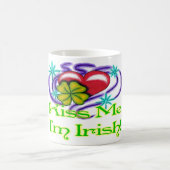私にImアイルランド人のマグ接吻して下さい コーヒーマグカップ (中央)