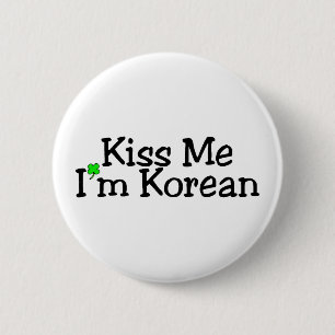 私にIm韓国語St patricks day接吻して下さい 缶バッジ