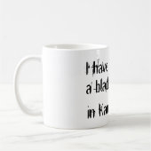 私にKama Sutraでbalckベルトがあります コーヒーマグカップ (左)