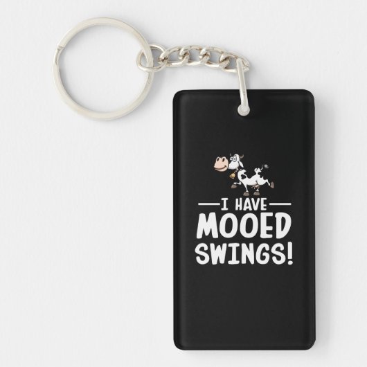 私にMooedの振動気分変動牛恋人があります キーホルダー (正面)