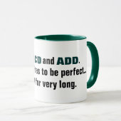 私にOCDがあり、タイポグラフィを加えます マグカップ (正面右)