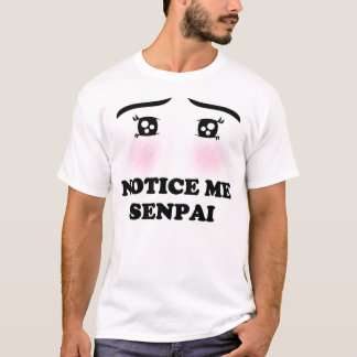 私にSenpaiの赤面の日本製アニメの女の子のかわいいのマンガ気づいて下さい Tシャツ
