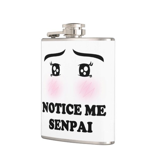 私にSenpaiの赤面の日本製アニメの女の子のかわいいSuki気づいて下さい フラスク (左)