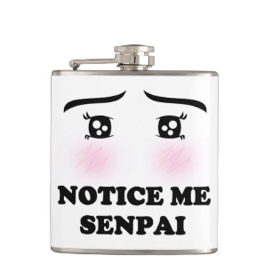 私にSenpaiの赤面の日本製アニメの女の子のかわいいSuki気づいて下さい フラスク