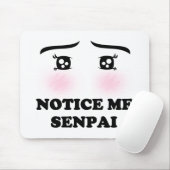 私にSenpaiの赤面の日本製アニメの女の子のかわいいSuki気づいて下さい マウスパッド (マウス)