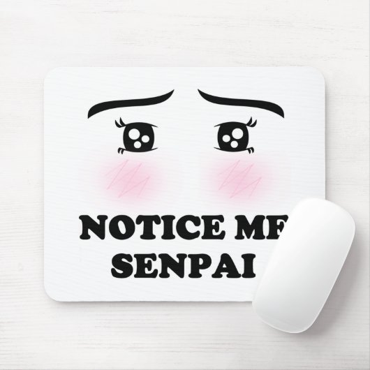 私にSenpaiの赤面の日本製アニメの女の子のかわいいSuki気づいて下さい マウスパッド (マウス)