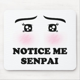 私にSenpaiの赤面の日本製アニメの女の子のかわいいSuki気づいて下さい マウスパッド