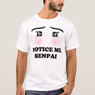私にSenpaiの赤面の日本製アニメの女の子のかわいいSuki気づいて下さい Tシャツ