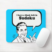 私にSUDOKUで黒帯があります マウスパッド (マウス)