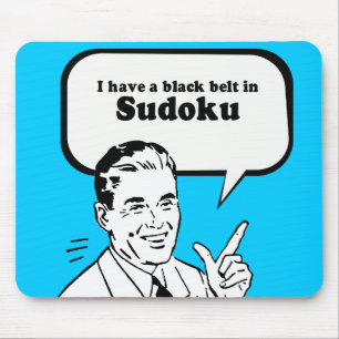 私にSUDOKUで黒帯があります マウスパッド