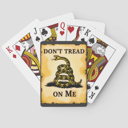 私にTシャツを踏み付けるな トランプ (裏面)