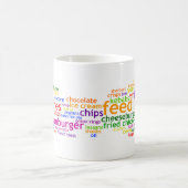 私にWordleを食べ物を与えて下さい コーヒーマグカップ (中央)