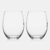 私のあなたのペア ステムなしワイングラス (右)