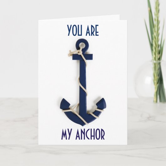 私のいかりは嵐の中と最も幸せな時に サンキューカード (正面)