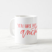 私のいかり|の珊瑚のマグです コーヒーマグカップ (正面左)