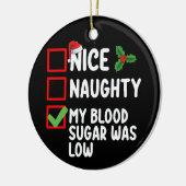 私のいけな血糖値は低い糖尿病クリス セラミックオーナメント (左)