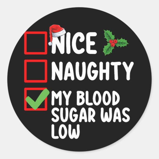 私のいけな血糖値は低い糖尿病クリス ラウンドシール (正面)