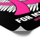 私のいとこの乳がん衣服用ピンク ポスター (角)