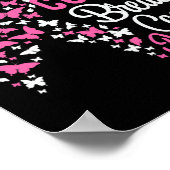 私のいとこの乳がん衣服用ピンク ポスター (角)