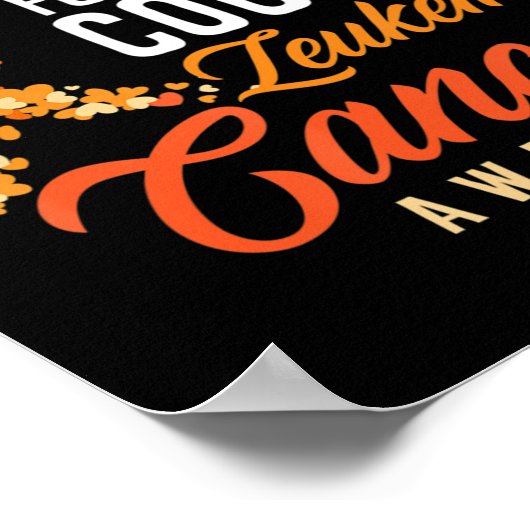 私のいとこの白血病がん衣服のためのオレンジ ポスター (角)