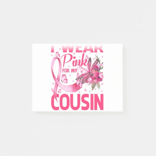 私のいとこトンボ乳がん衣服ピンク ポストイット (正面)