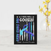 私のいとこ恋しく思の自殺認識度のシャツ予防法 カード (黄色い花)