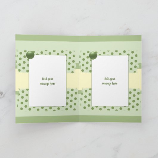 私のいとこ誕生日の緑のために カード (内部)