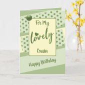 私のいとこ誕生日の緑のために カード (黄色い花)