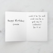 私のいとこ**へのハッピーバースデー** カード (内部)