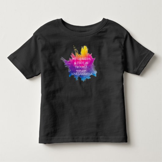 私のおじいさんと幼児のTシャツ トドラーTシャツ (正面)