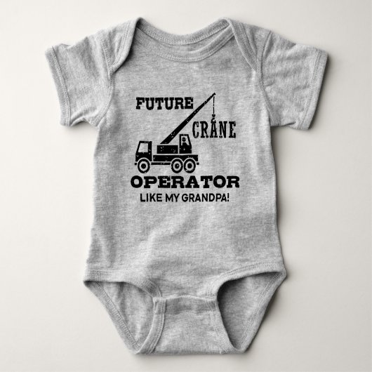 私のおじいさんのような未来のクレーンのオペレータ ベビーボディスーツ (正面)