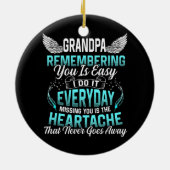 私のおじいちゃんが思い出す恋しく思のは簡単の君だ セラミックオーナメント (裏面)