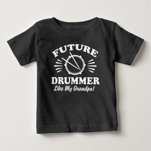 私のおじいちゃんのような未来の太鼓 ベビーTシャツ (正面)