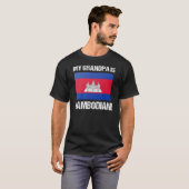 私のおじいちゃんはカンボジア国旗カンボジア Tシャツ (正面フル)
