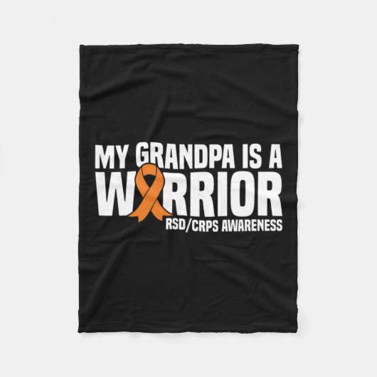 私のおじいちゃんは戦士オレンジリボンRsdcrps Awarである フリースブランケット (正面)