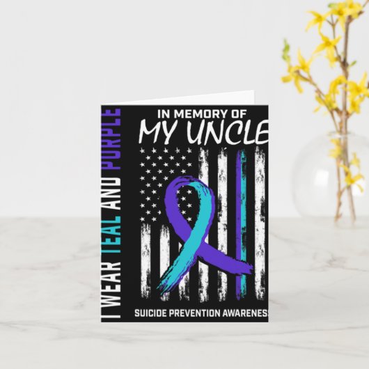 私のおじの自殺予防啓発を記念して カード (黄色い花)