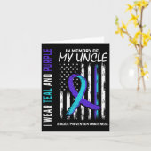 私のおじの自殺予防啓発を記念して カード (黄色い花)