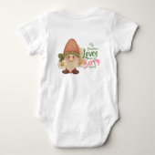 私のおばあちゃんが私を愛してそうベリー多くのイチゴ格言 ベビーボディスーツ (裏面)