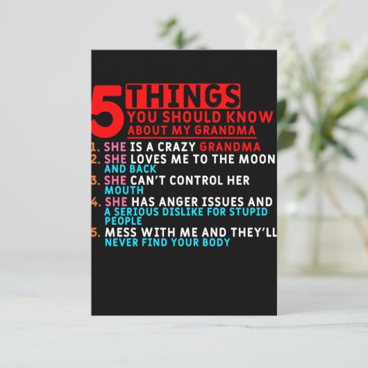 私のおばあちゃんに5つの知りたいこと サンキューカード (スタンド正面)