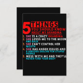 私のおばあちゃんに5つの知りたいこと サンキューカード (正面/裏面)