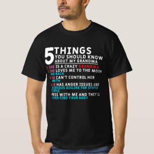 私のおばあちゃんに5つの知りたいこと Tシャツ