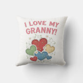 私のおばあちゃんの国魅力的スタイルハート クッション (裏面)