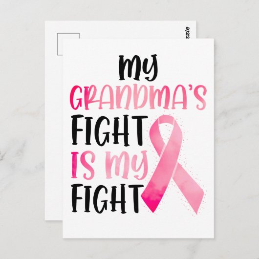 私のおばあちゃんの戦いは私の戦いで、乳がんは広がる ポストカード (正面/裏面)
