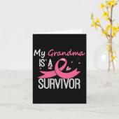 私のおばあちゃんは生存乳がん認識度 カード (黄色い花)