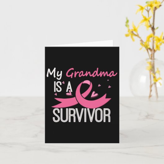 私のおばあちゃんは生存乳がん認識度 カード (黄色い花)