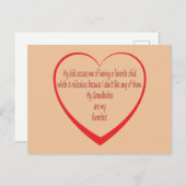 私のおばあちゃんは私のお気に入り ポストカード (正面/裏面)