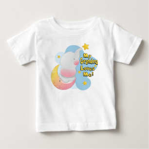 私のおばあちゃんは私の象を愛している ベビーTシャツ