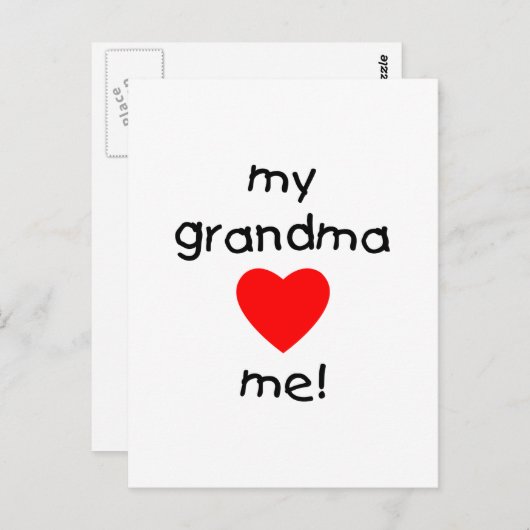 私のおばあちゃんは私を愛している ポストカード (正面/裏面)